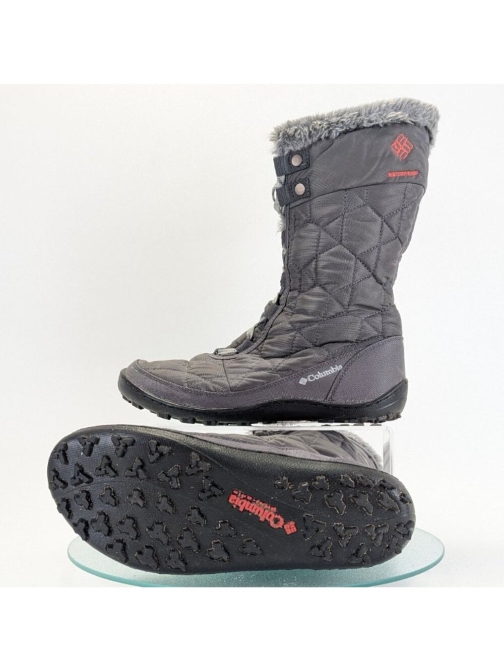 Columbia Womens Size 8 Minx II Mid Gray Insulated Snow Boots Winter BL1585-051 - Picture 9 of 11